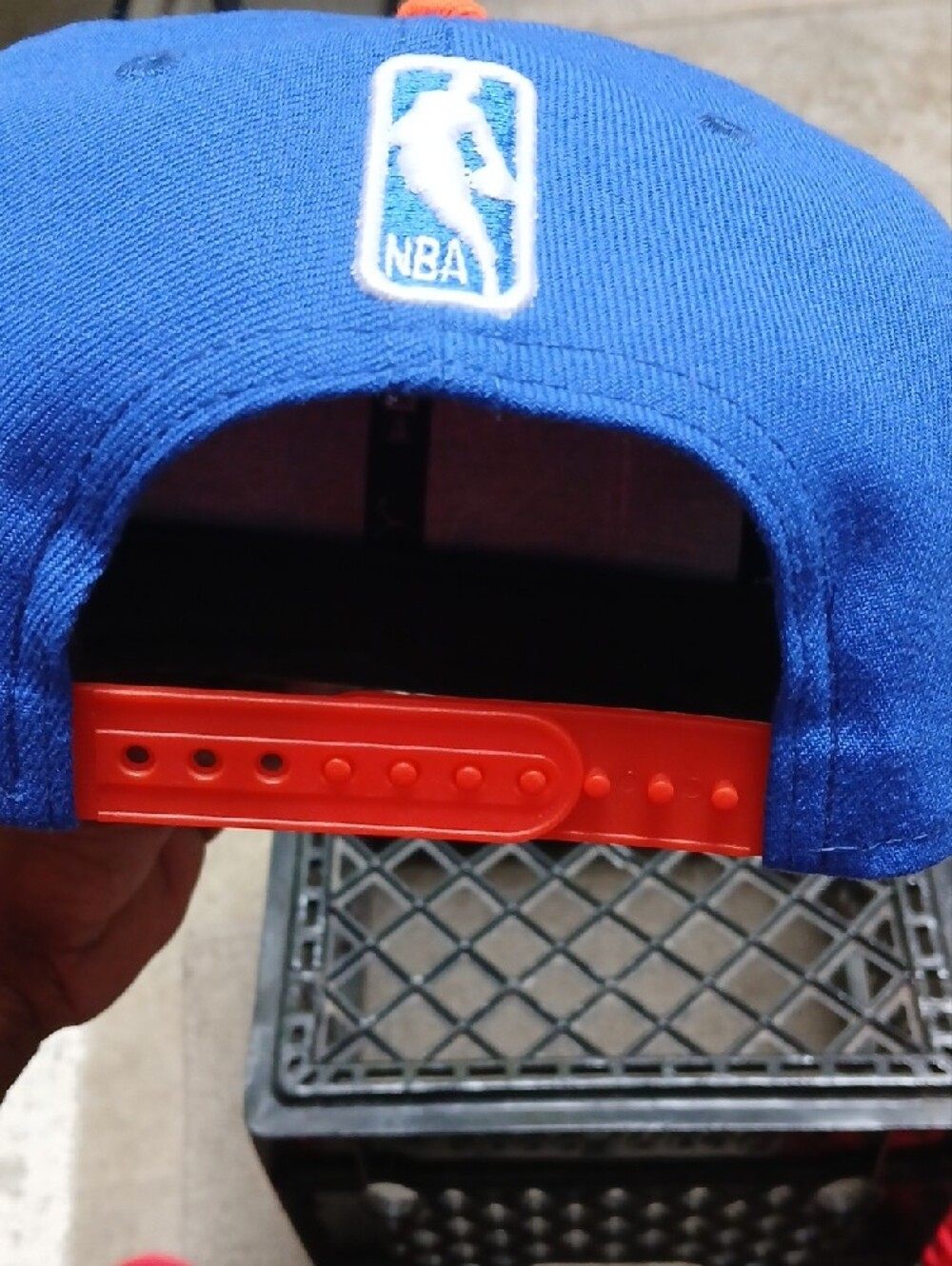 New Era Royal Blue & Orange Knicks Snapback Cap - Picture 6 of 7